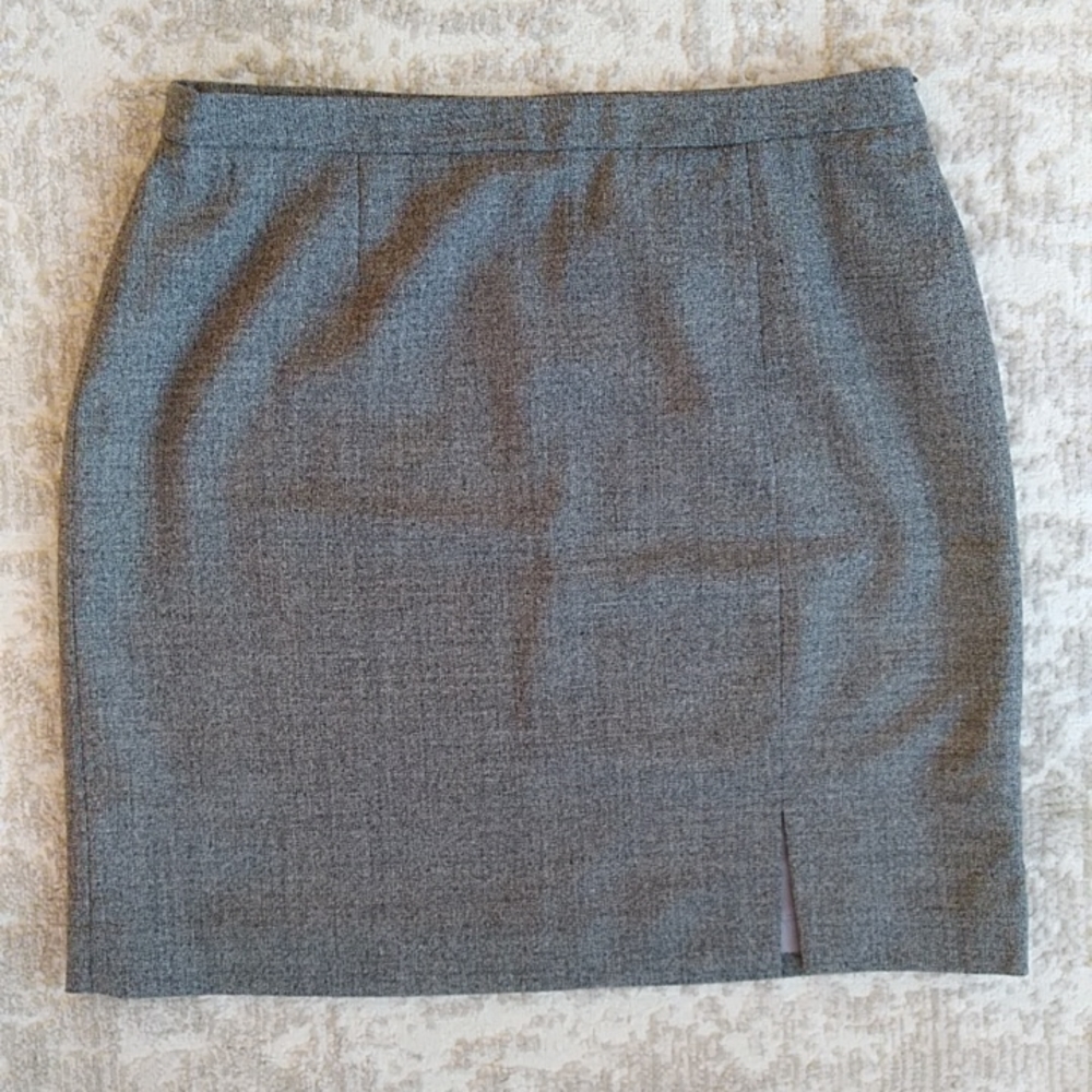 Vtg. Herman Geist Worsted Wool Lined Skirt 18 Black